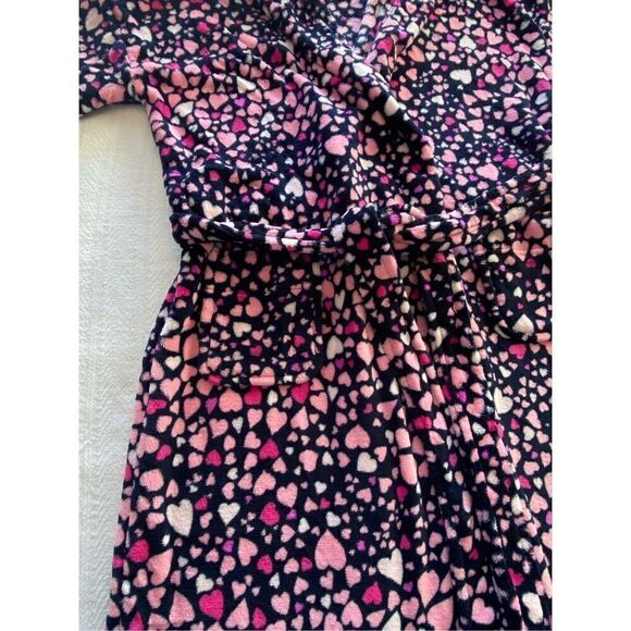 VERA BRADLEY L/XL Fleece Hooded Robe in LOVE YOU LOTS NAVY - Picture 3 of 8